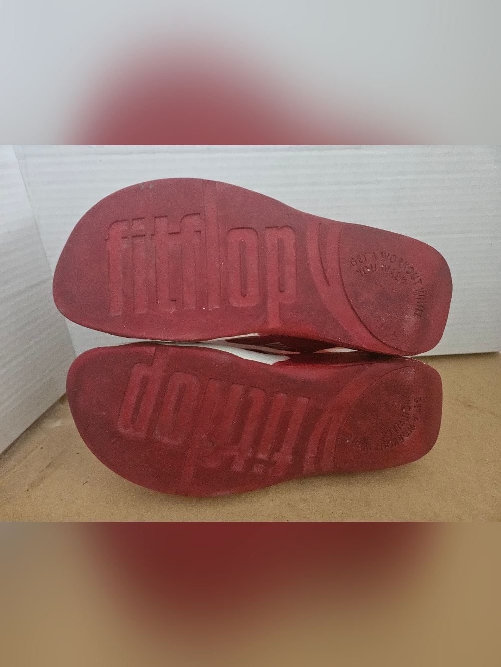 FitFlop Women's Size 9 Walkstar Toe Post Sandals Red Flip Flops (Bin21) - Picture 7 of 12